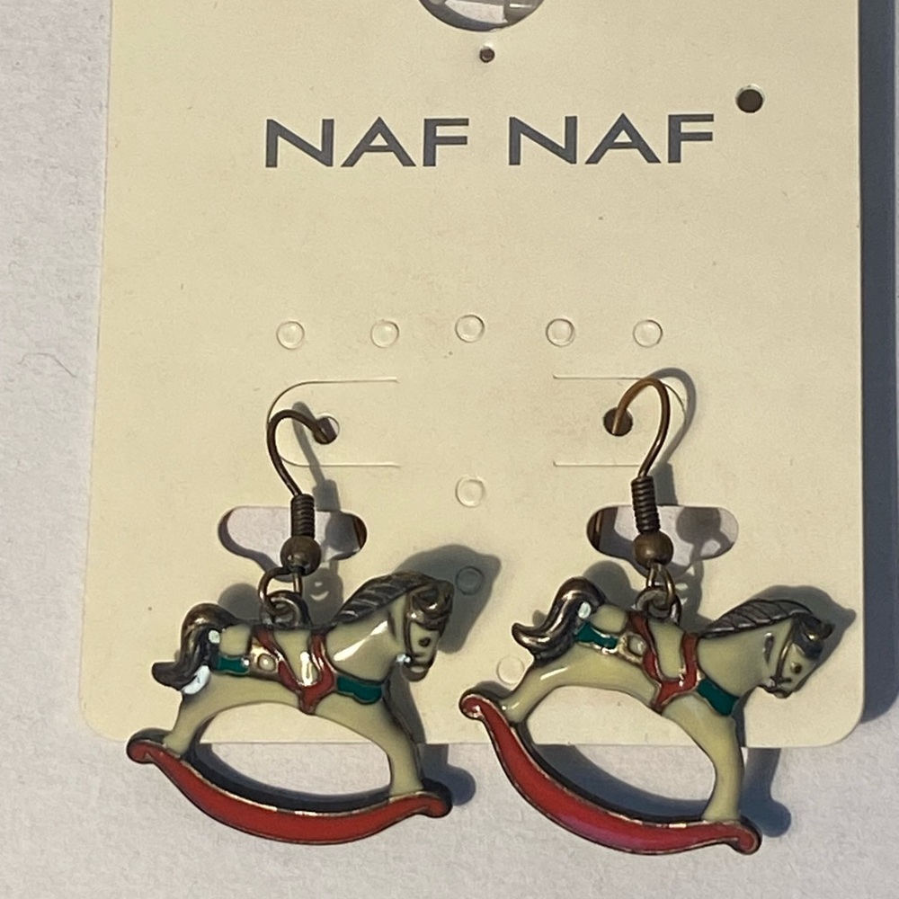 Carousel horse earrings
